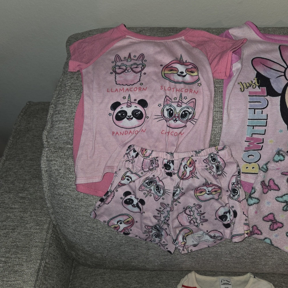 9-Piece Girls' XS (4/5) PJ/Onesie Bundle
